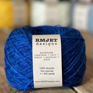 Blue Fingering Weight Yarn - 2 oz - 300 yards - Vegan 100% Acrylic Blend